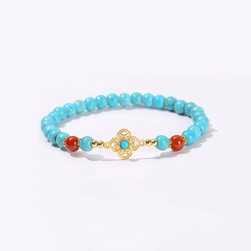 Buddha Stones Turquoise Bead Protection Balance Bracelet