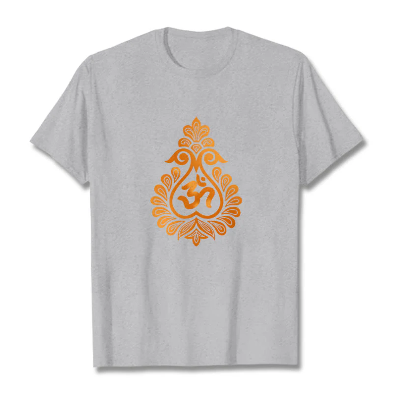 Buddha Stones Gourd OM Symbol Design Tee T-shirt