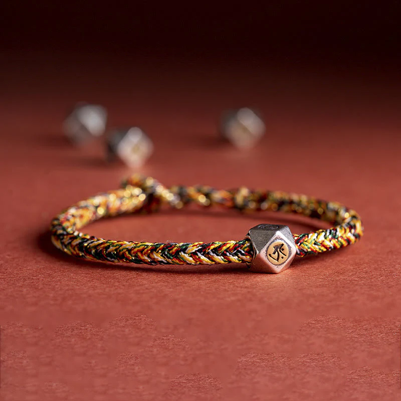 Buddha Stones 925 Sterling Silver Handmade Chinese Zodiac Natal Buddha Luck Protection Braided String Bracelet (Extra 30% Off | USE CODE: FS30)