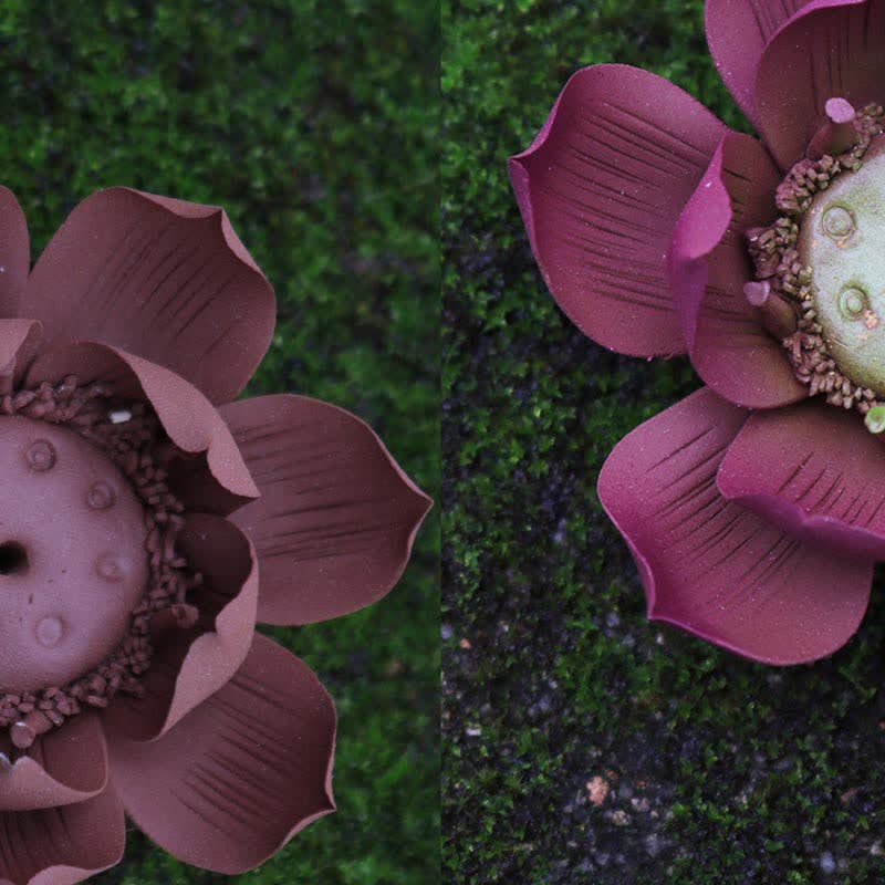Buddha Stones Tibetan Lotus Positive Peace Incense Burner Decoration