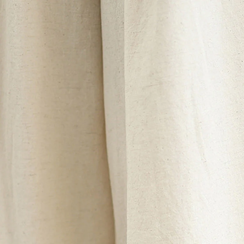 Buddha Stones Commute Simple Lace Design 7-8 Length Women's Wide Leg Cotton Linen Pants With Pockets