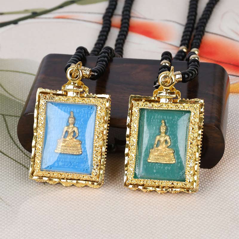 Obsidian Buddha Serenity Pendant Necklace (Extra 30% Off | USE CODE: FS30)