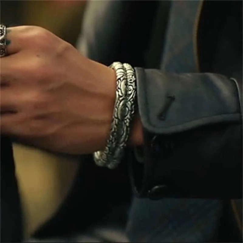 Buddha Stones Dragon Head Carved Luck Bracelet Bangle