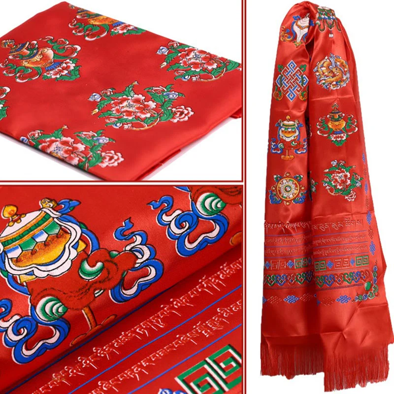 Buddha Stones Tibetan Lucky Blessing 5 Colors Khata Decoration (Extra 40% Off | USE CODE: FS40)
