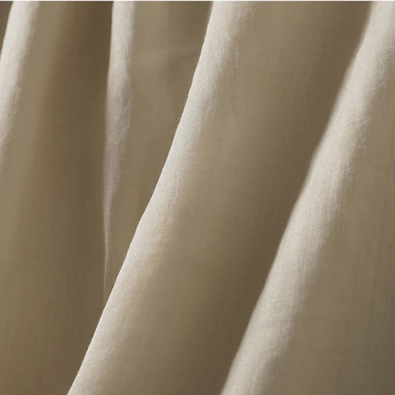 Buddha Stones Casual Drawstring Cotton Linen Ankle-Length Women's Wide Leg Pants With Pockets