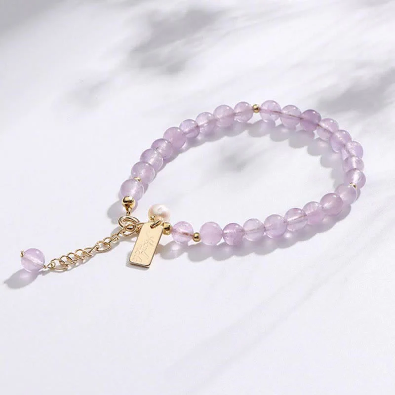 Buddha Stones Natural Amethyst Crystal Relieves Stress Bracelet