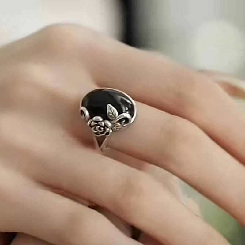 Buddha Stones Copper Rose Flower Adjustable Self Care Ring