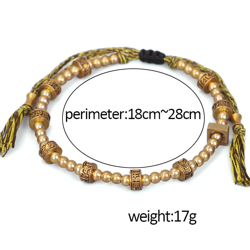 Buddha Stones Tibetan Curse Six True Words Wealth Bracelet