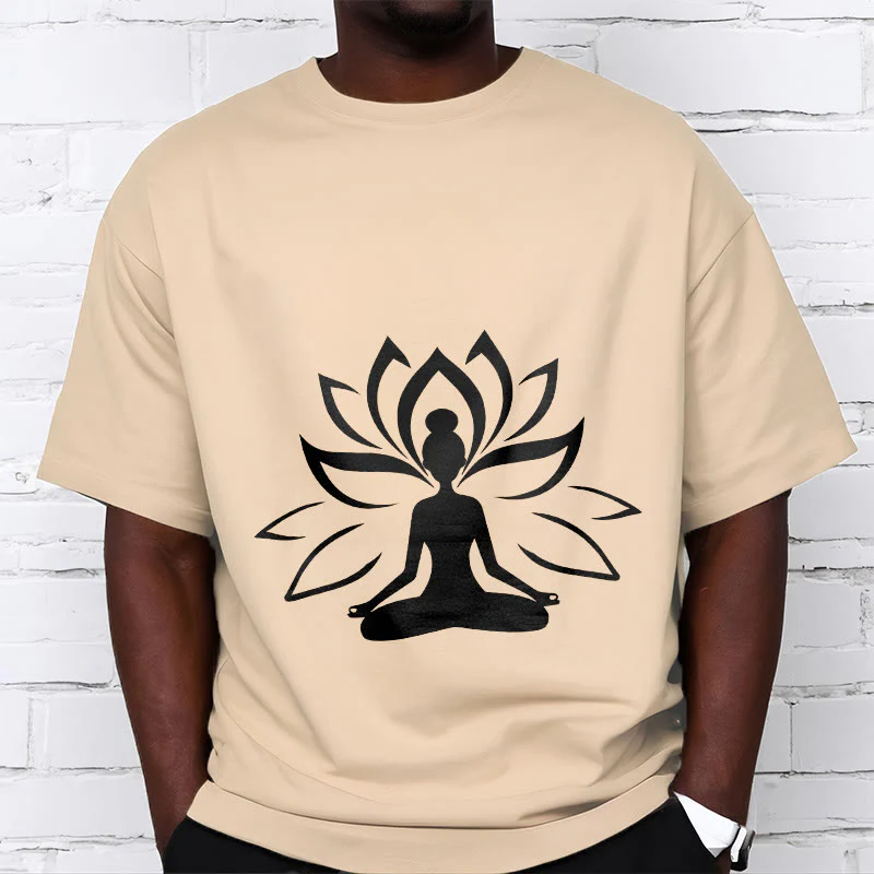 Buddha Stones Lotus Meditating Person Tee T-shirt