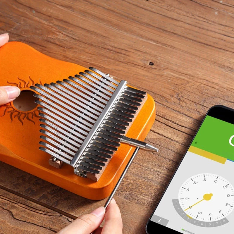 Buddha Stones Kalimba 17/21 Keys Thumb Piano Sun Pattern Maple Wood Beginners Portable Finger Piano
