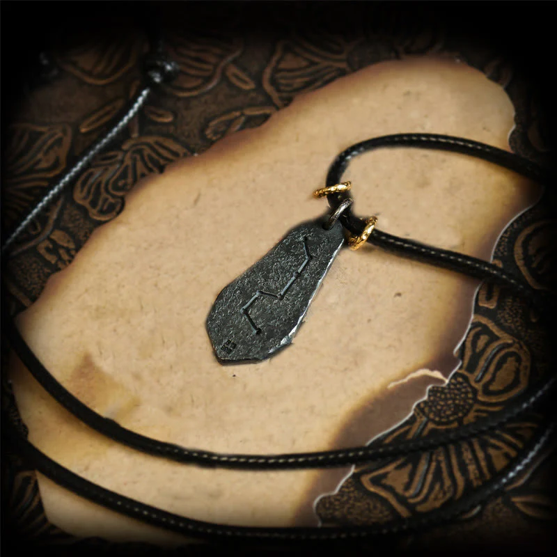 Buddha Stones 999 Sterling Silver 24k Gold Big Dipper Yin Yang Design Harmony Necklace Pendant