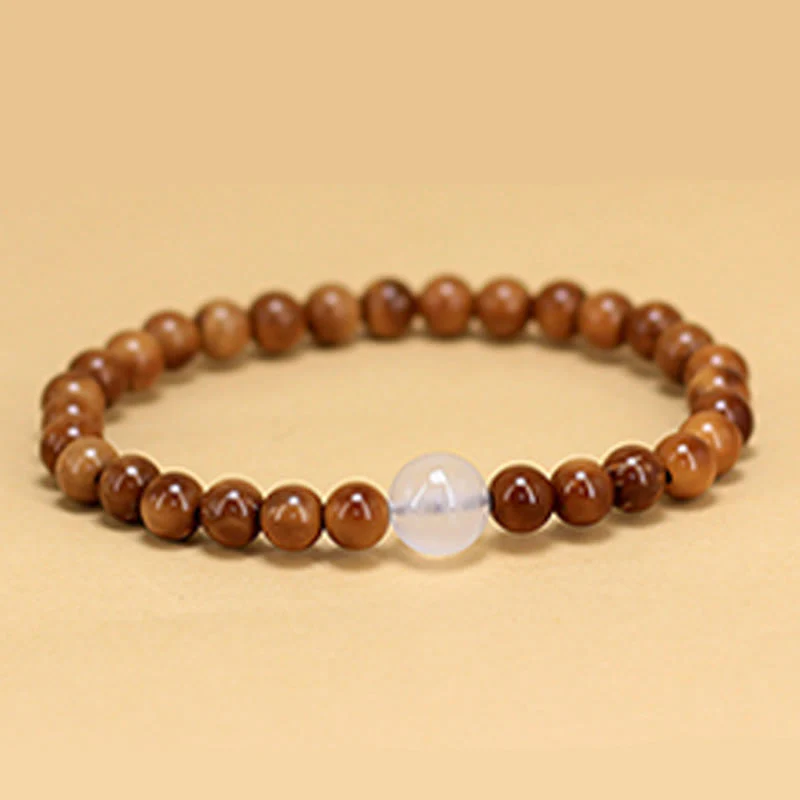 Buddha Stones Kuka Seed Agate Stone Luck Bracelet