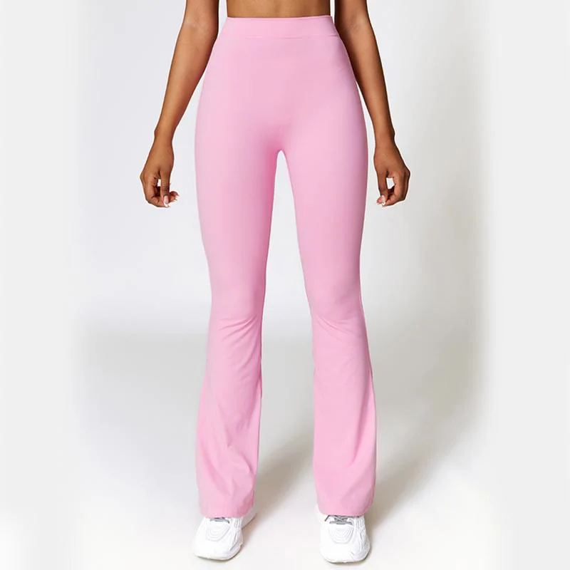 Buddha Stones High Waist Breathable Flare Pants For Sports Fitness Yoga