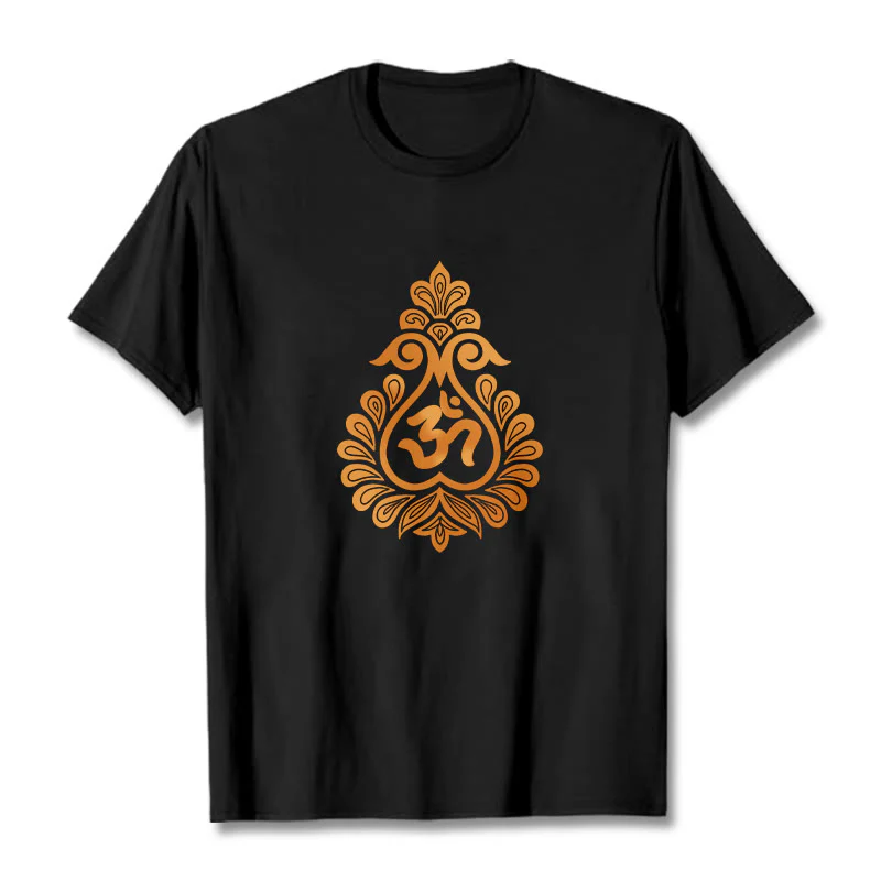 Buddha Stones Gourd OM Symbol Design Tee T-shirt