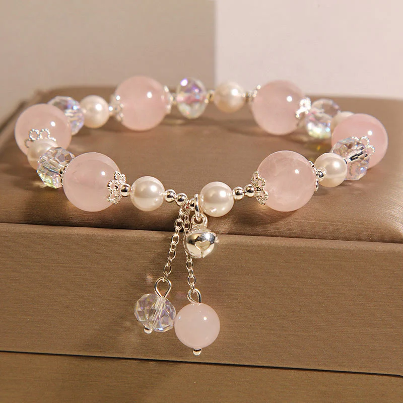Buddha Stones Natural Pink Crystal Pearl Self-acceptance Bracelet