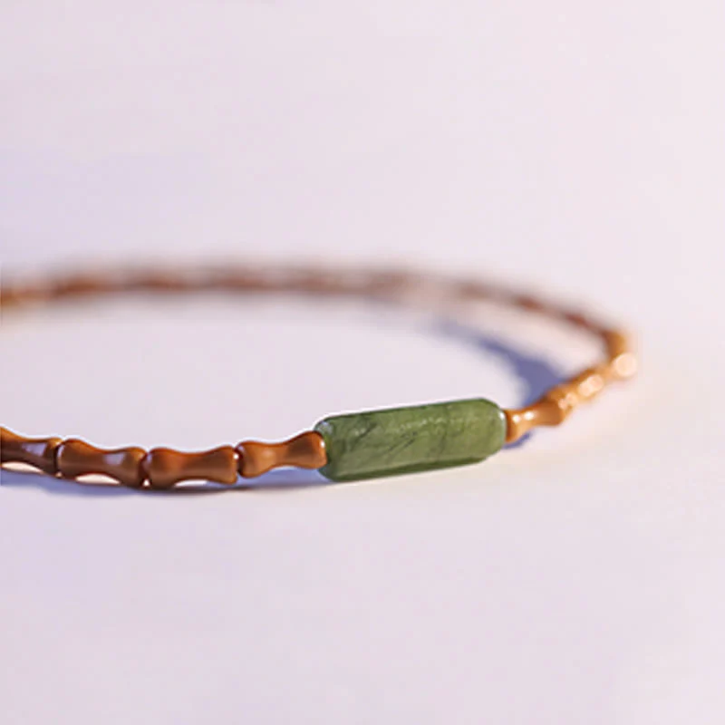 Buddha Stones Ultra-fine Olive Pit Peace Bracelet