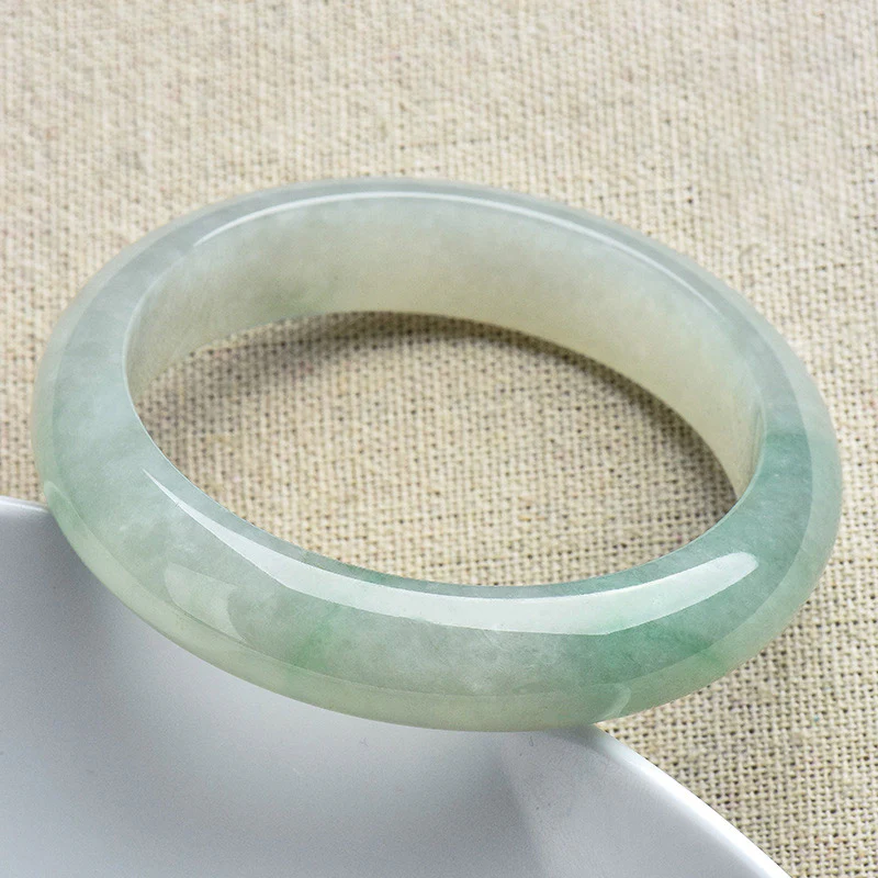 Buddha Stones Natural Jade Luck Healing Prosperity Bangle Bracelet