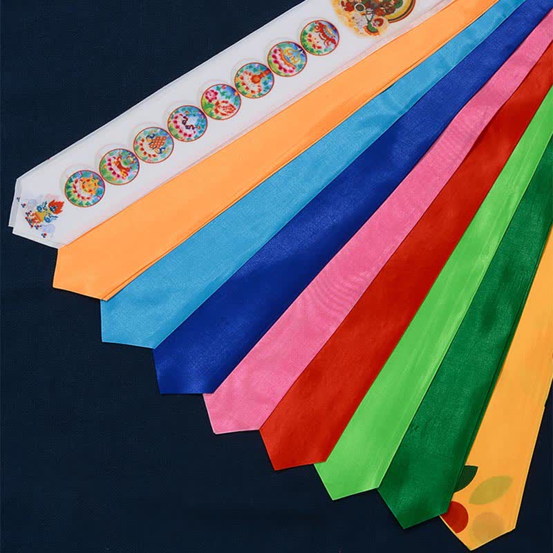 Buddha Stones Tibetan Eight Auspicious Symbols Lucky Arrow Home Decoration Prayer Flag