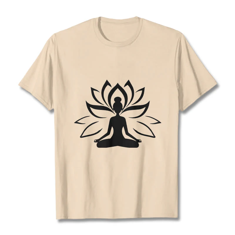Buddha Stones Lotus Meditating Person Tee T-shirt