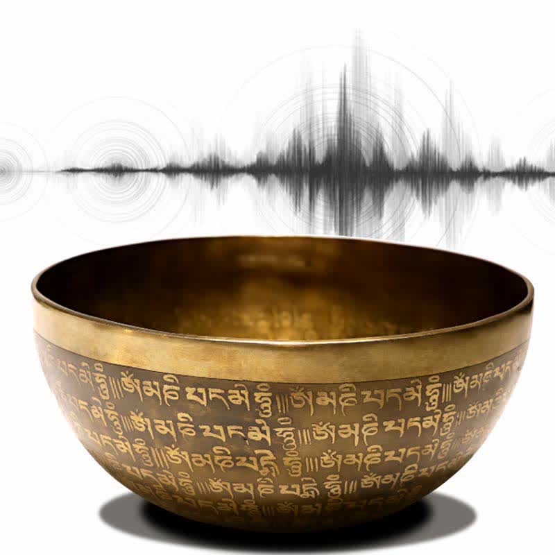Buddha Stones Sutra Singing Bowl Handcrafted for Healing and Meditation Positive Energy Sound Bowl Set