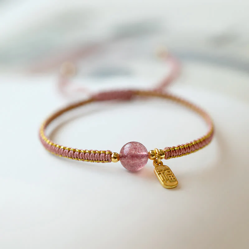 Buddha Stones Red Agate Jade Lotus Confidence Calm String Bracelet