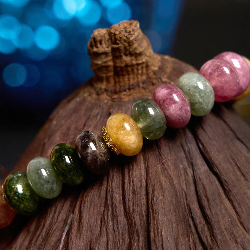 Buddha Stones Tourmaline Jade Safe And Well Love Bracelet