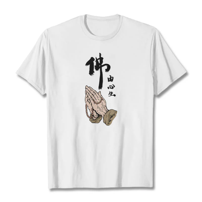 Buddha Stones Praying Tee T-shirt