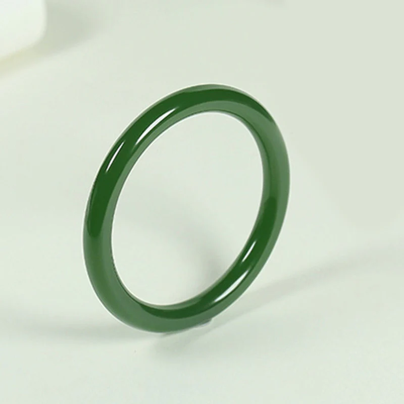 Buddha Stones Cyan Jade Longevity Blessing Bangle Bracelet