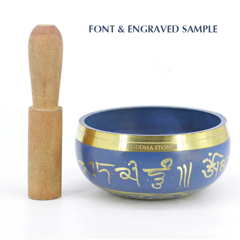 Buddha Stones Tibetan Sound Bowl Handcrafted for Relaxation Meditation Prayer Singing Bowl Set
