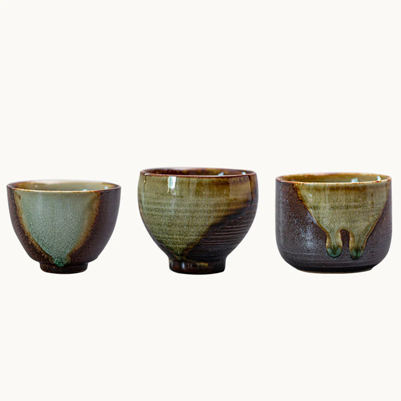 Buddha Stones Retro Brown Kiln Change Ceramic Teacup Kung Fu Tea Cup