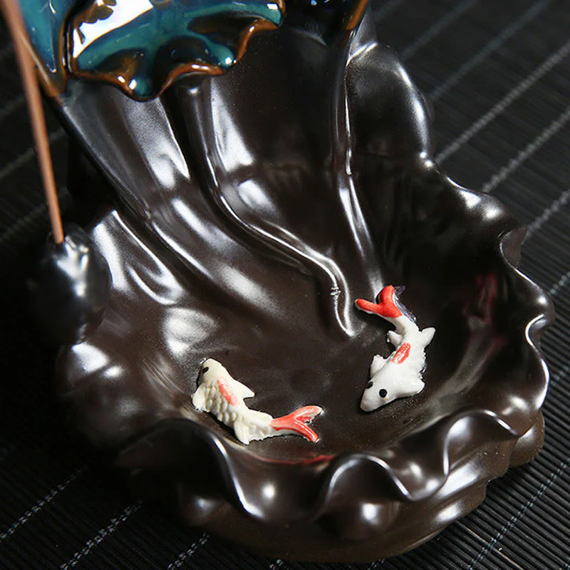 Buddha Stones Waterfall Incense Burner Backflow Incense Holder