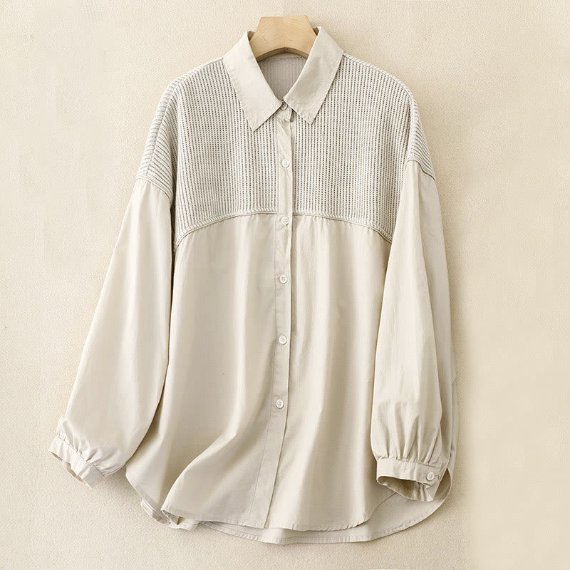Buddha Stones Plain Stand Collar Women's Cotton Corduroy Jacket