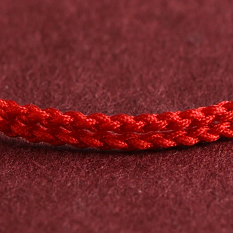 Buddha Stones 999 Gold One Mini Bead Design Handmade Strength Braided Rope Bracelet Anklet