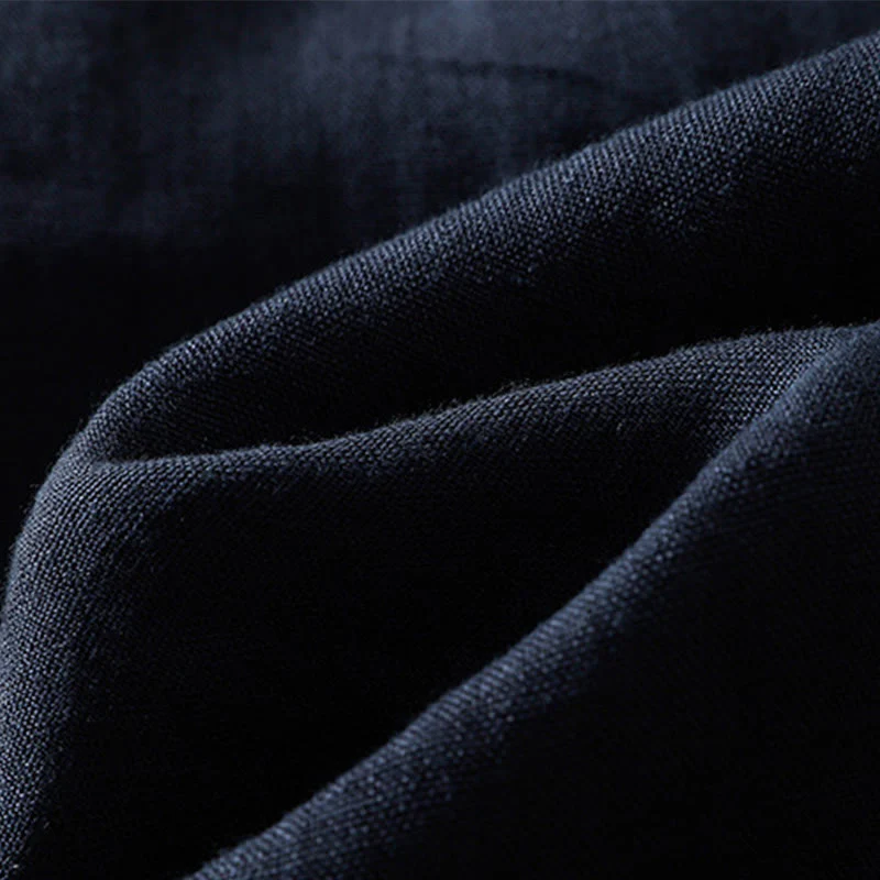 Buddha Stones Casual Plain Drawstring Design Women's Cotton 7-8 Length Pants With Pockets