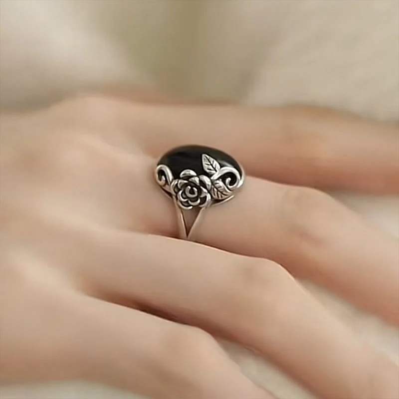 Buddha Stones Copper Rose Flower Adjustable Self Care Ring