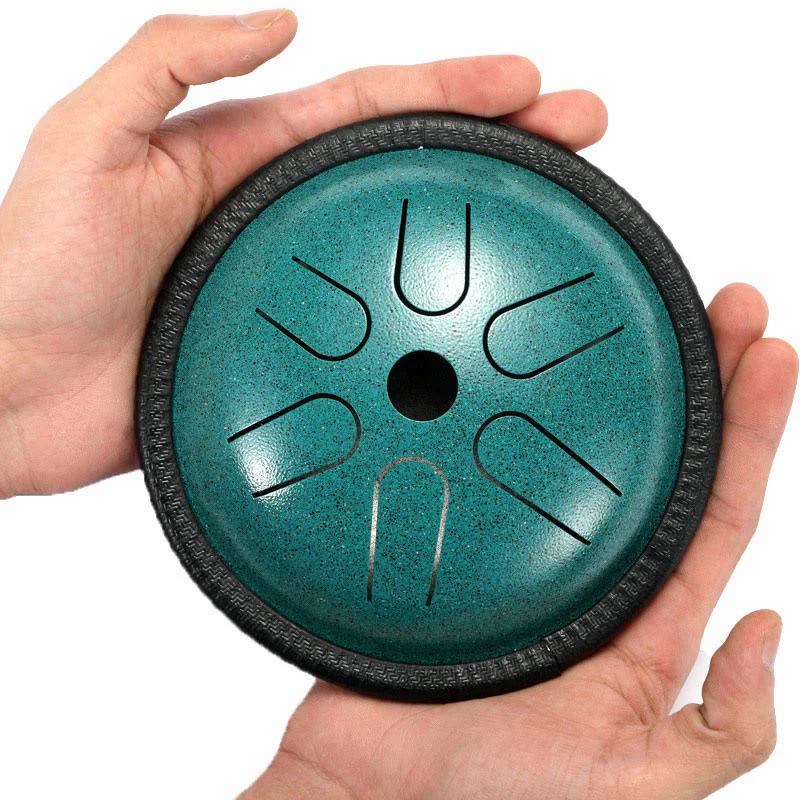 Buddha Stones Steel Tongue Drum Sound Healing Meditation Yoga Drum Kit 6 Note 5.5 Inch