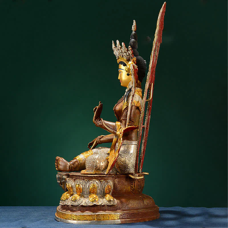 Buddha Stones Bodhisattva Green Tara Hope Copper Statue Decoration