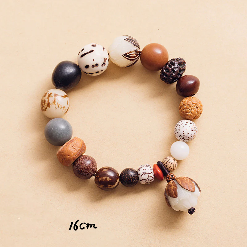 Buddha Stones Bodhi Seed Lotus Wisdom Peace Wrist Mala Bracelet