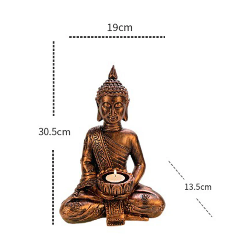 Buddha Stones Tibetan Buddha Blessing Decoration Candlestick