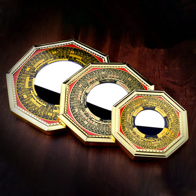 Buddha Stones Feng Shui Bagua Map Balance Harmony Living Room Energy Map Mirror