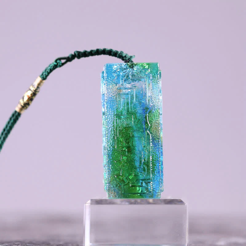 Buddha Stones Feng Shui Handmade Liuli Crystal Art Piece Home Office Decoration