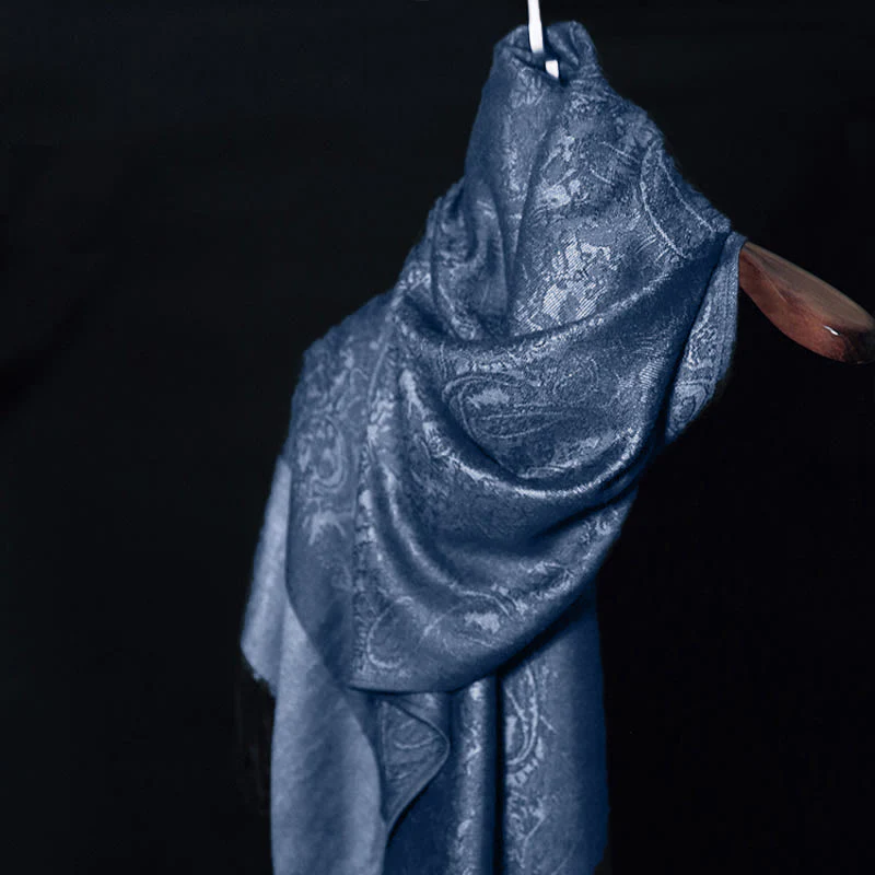 Buddha Stones Tibetan Cashew Jacquard Tassels Shawl Spring Fall Winter Warm Cozy Scarf Wrap