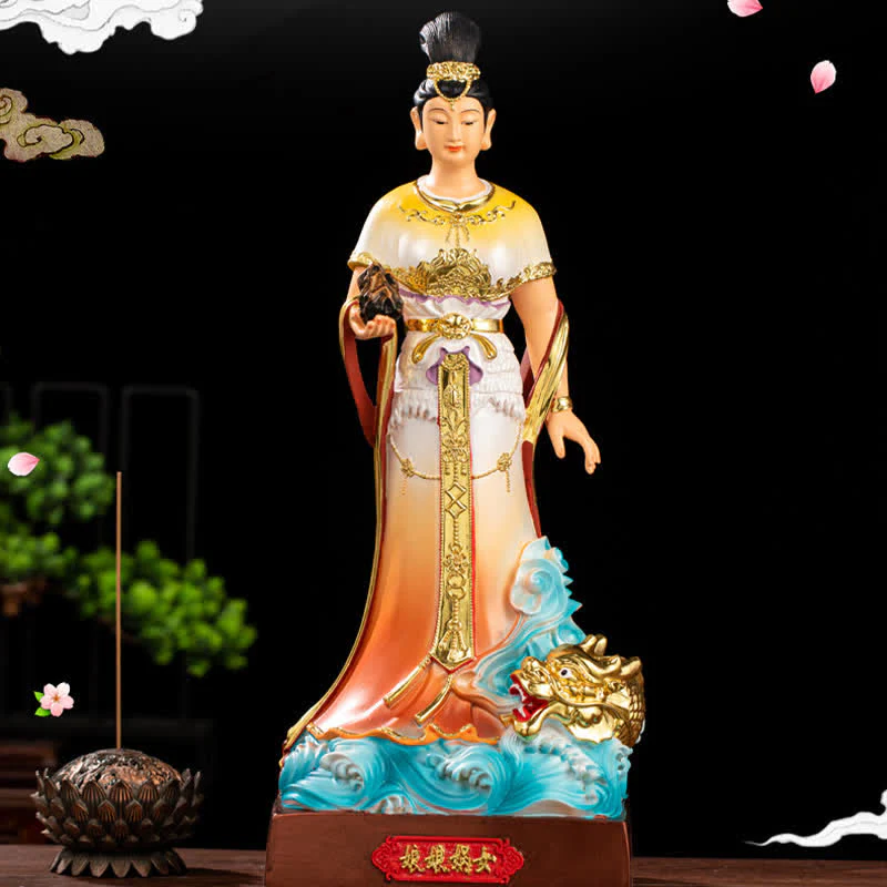 Buddha Stones Bodhisattva Nuwa Protection Resin Statue Home Decoration