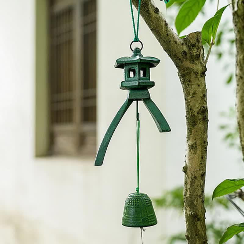 Buddha Stones Auspicious Wall Hanging Chime Bell Luck Handmade Home Decoration