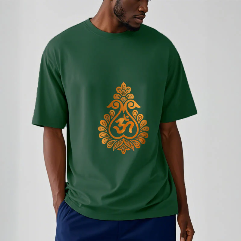 Buddha Stones Gourd OM Symbol Design Tee T-shirt