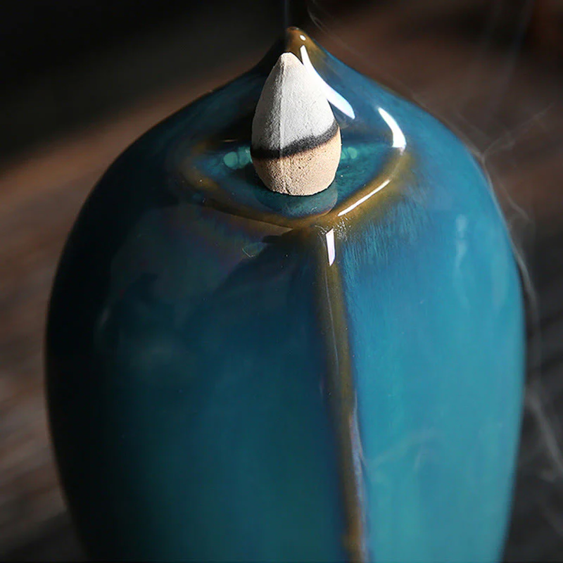 Buddha Stones Waterfall Incense Burner Backflow Incense Holder