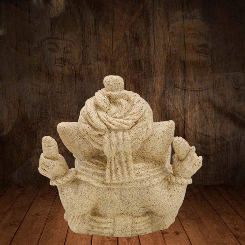 Buddha Stones Ganesh Ganpati Elephant Statue Blessing Protection Home Decoration