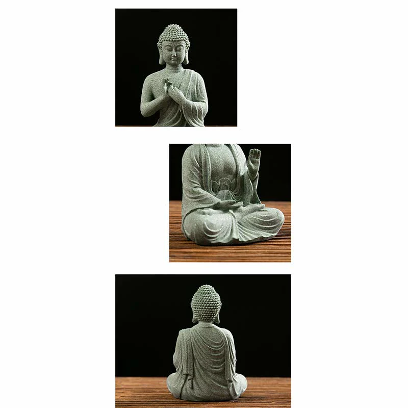 Buddha Stones Tibetan Meditation Contemplation Buddha Serenity Compassion Statue Figurine Decoration
