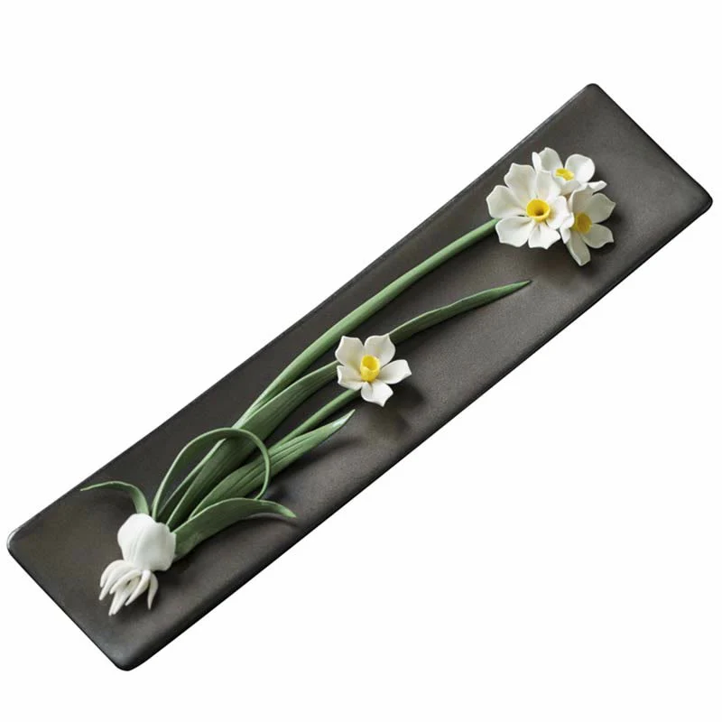 Lotus Peony Rose Flower Ceramic Spiritual Incense Burner (Extra 30% Off | USE CODE: FS30)