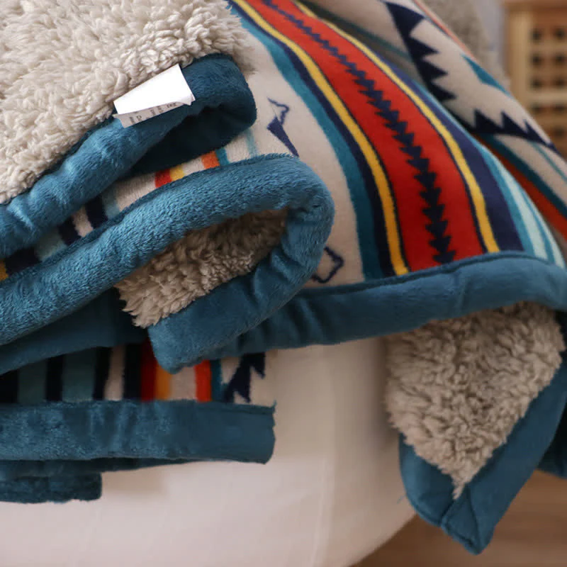 Buddha Stones Geometric Warm Soft Bed Throw Blanket